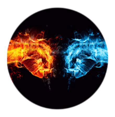 Mobilhllare Pop-Stand "Fire n Ice" ( Popsockets-alternativ )