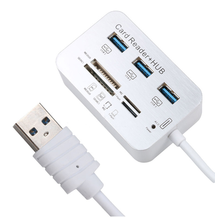 OTG Minneskortlsare MULTI (USB Hub Combo)