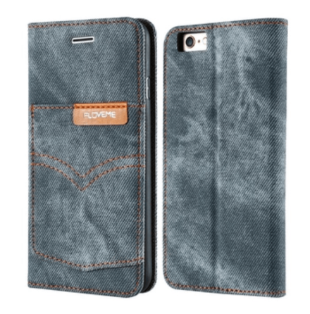 iPhone 7 Plus - FLOVEME's Plnboksfodral (RETRO JEANS-serien)