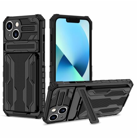 iPhone 14 Wallet Case - Funktionalitet och Militrklassat Skydd i Ett