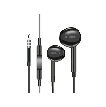 Eleganta Svarta In-Ear Hrlurar med Mikrofon