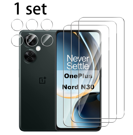 Oneplus Nord CE 3 lite 5G Skrmskydd + Kameralinsskydd HD 0,3mm